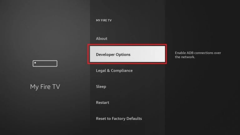 Firestick Settings Menu for IPTV Setup.