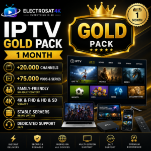 Gold Pack 1 Month Subscription - 20,000+ Channels & 75,000+ VODs